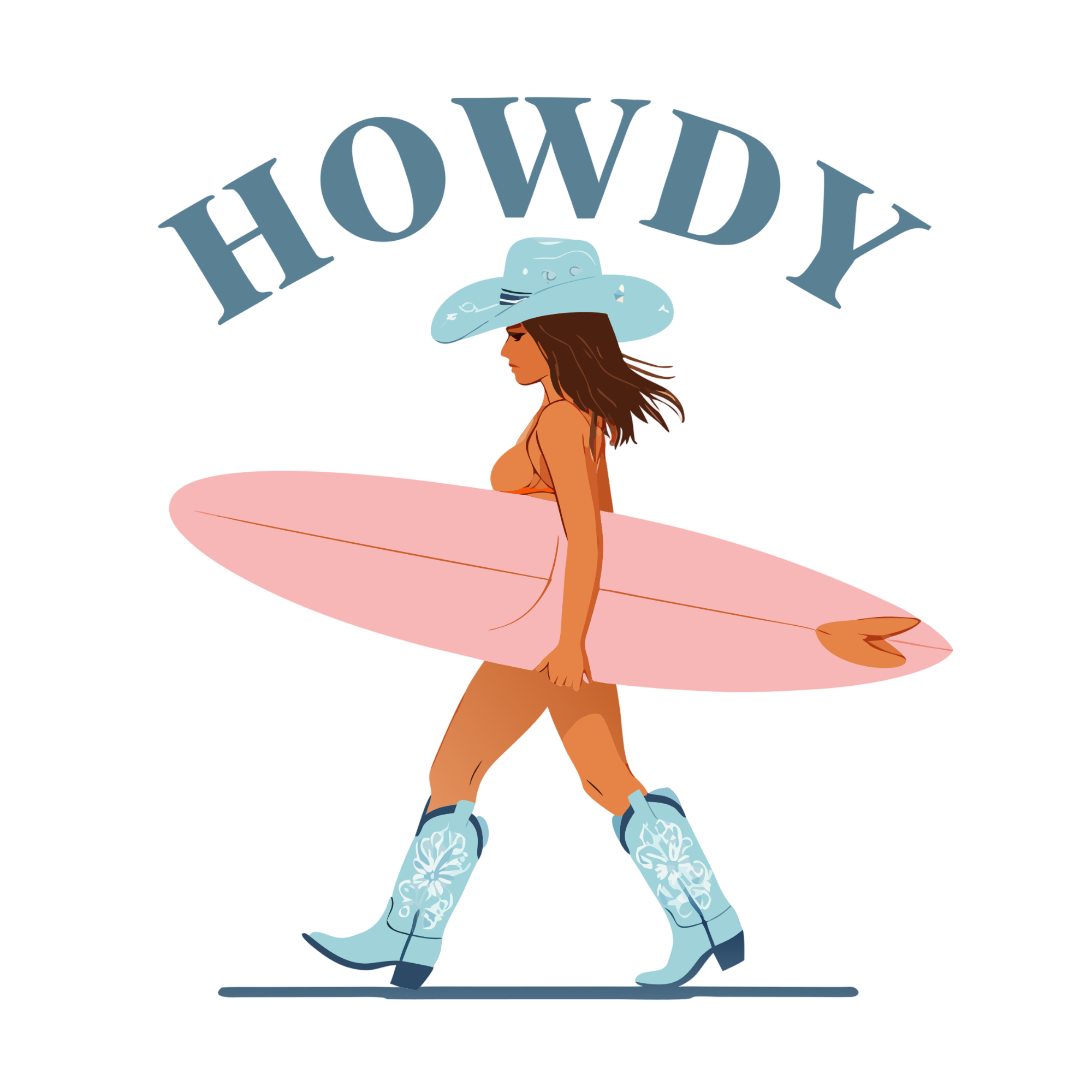 Howdy Cowgirl Surf Design - Kit